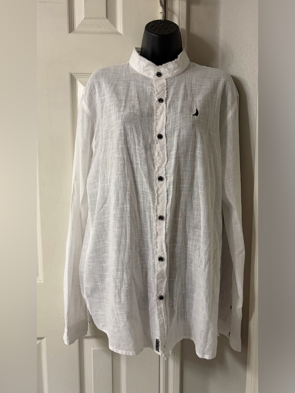 Blanc Du Nil France Resort Wear Men’s Button Up Shirt 100%Cotton Size Large